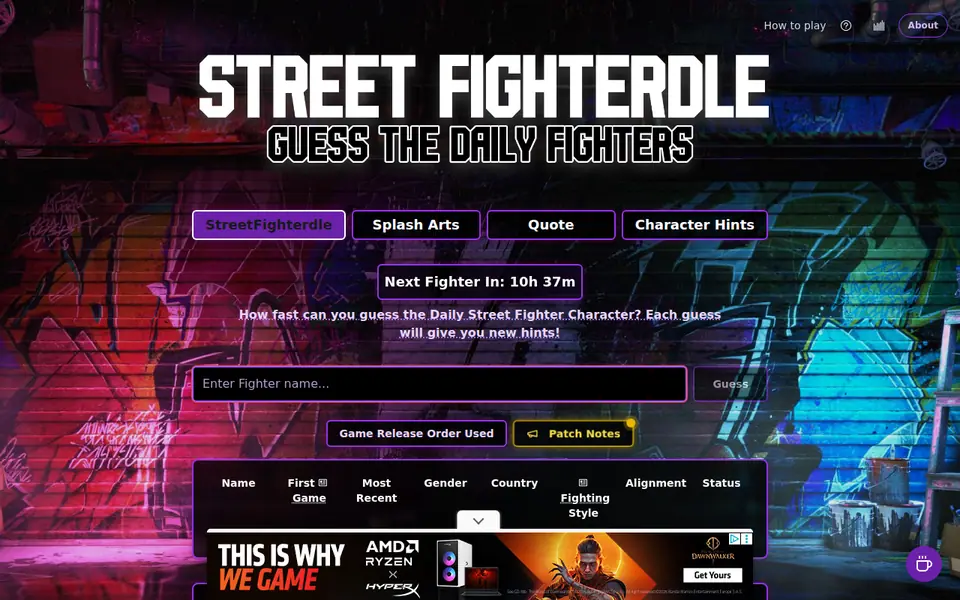 Screenshot of Streetfighterdle