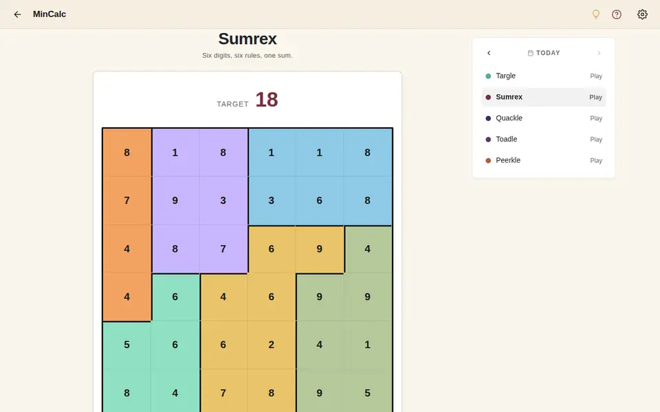 Screenshot of Sumrex