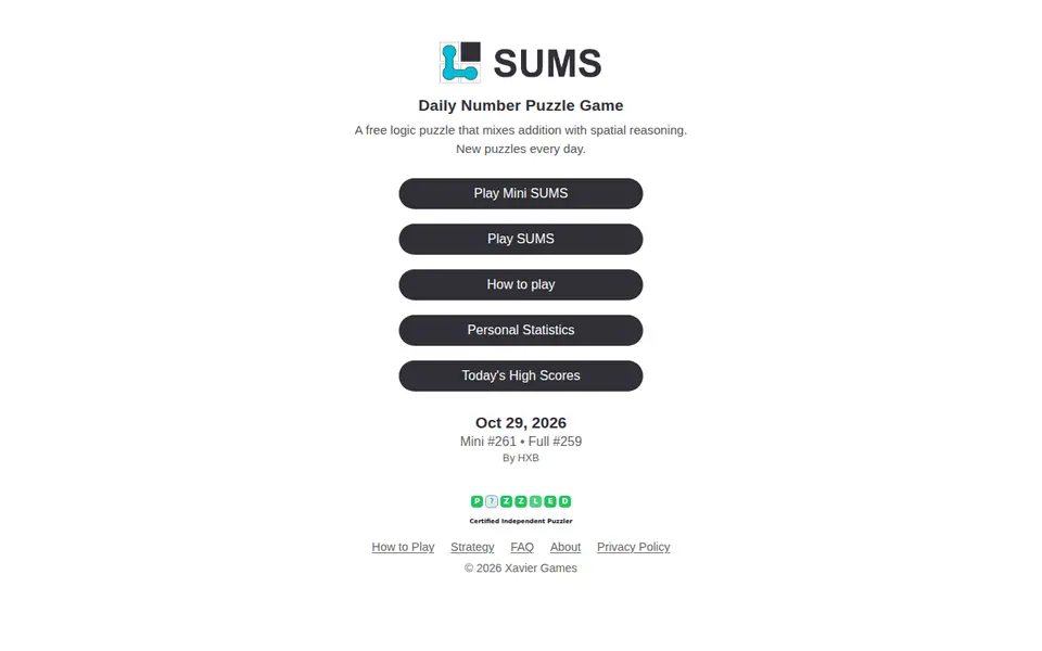 Screenshot of Sums
