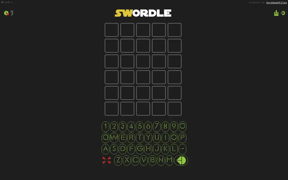 Screenshot of Swordle