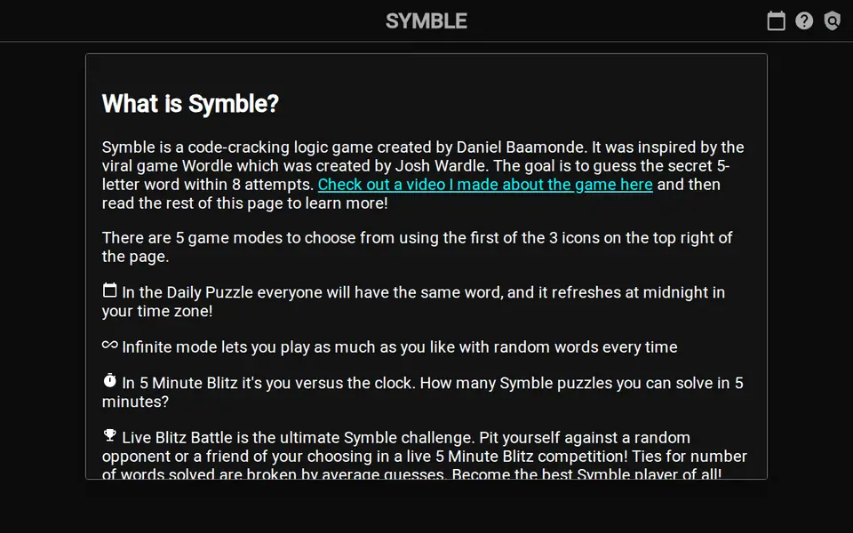 Screenshot of Symble