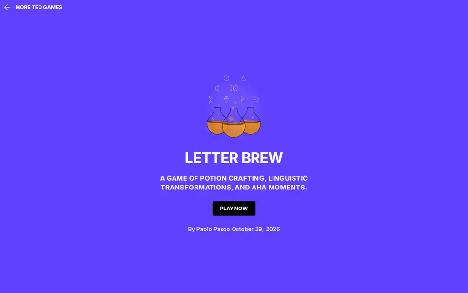 Screenshot of TED - Letterbrew