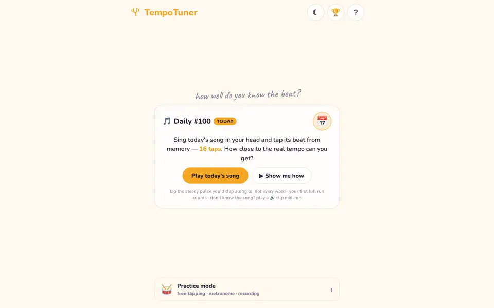 Screenshot of TempoTuner