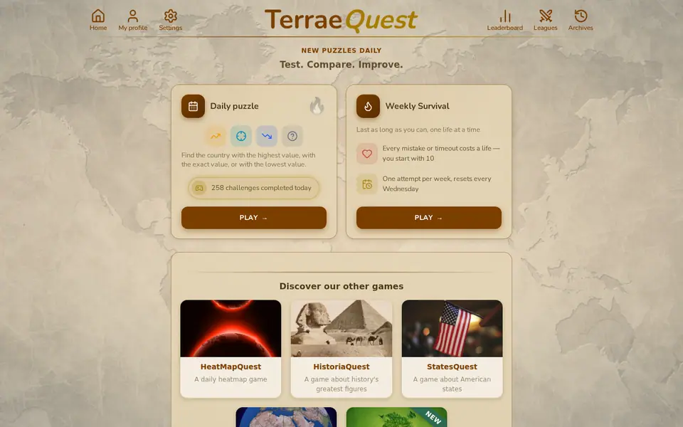 Screenshot of TerraeQuest