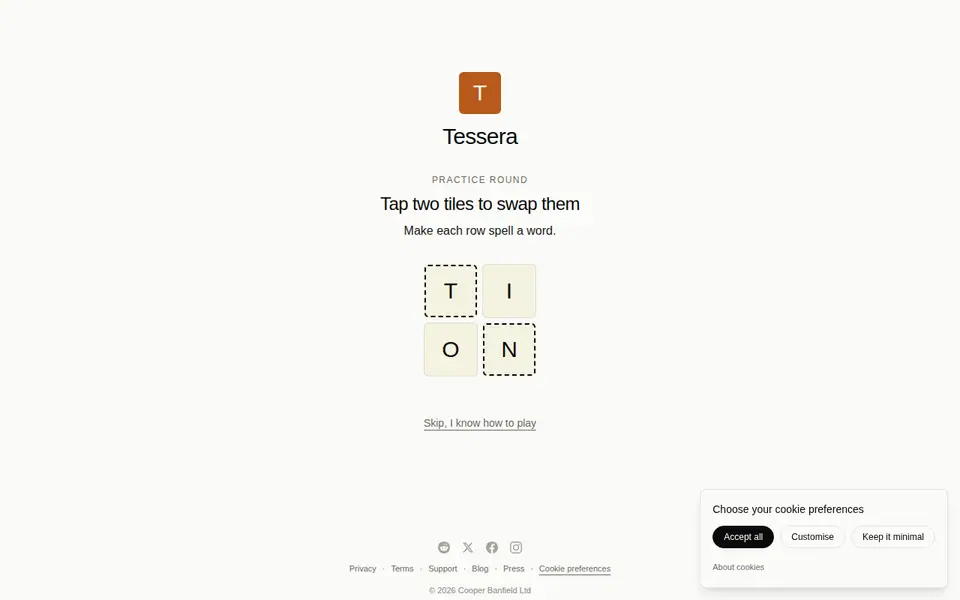 Screenshot of Tessera