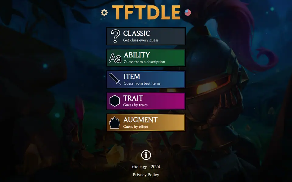 Screenshot of TFTdle