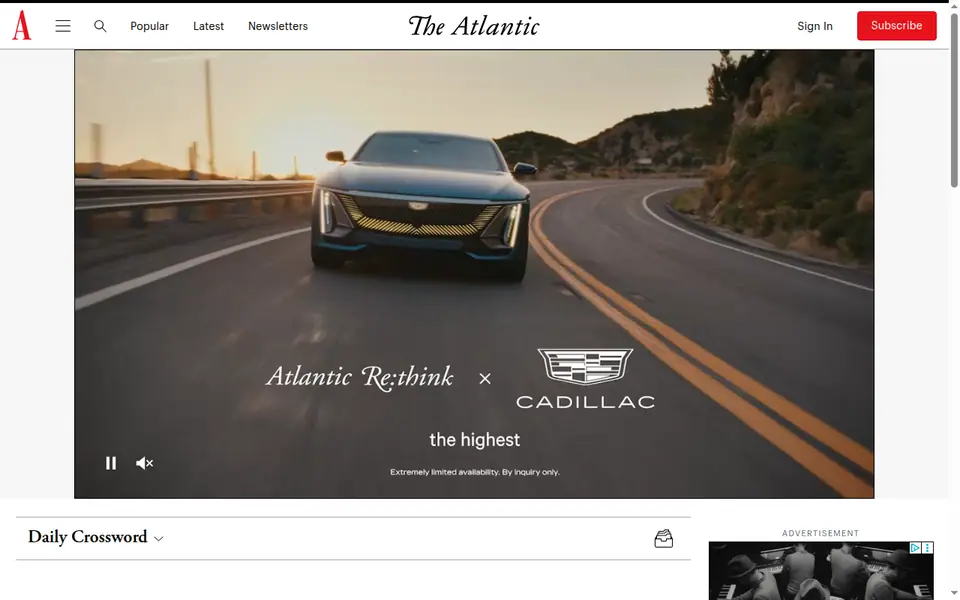 Screenshot of The Atlantic Crossword