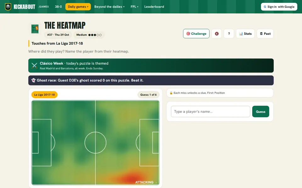 Screenshot of The Heatmap