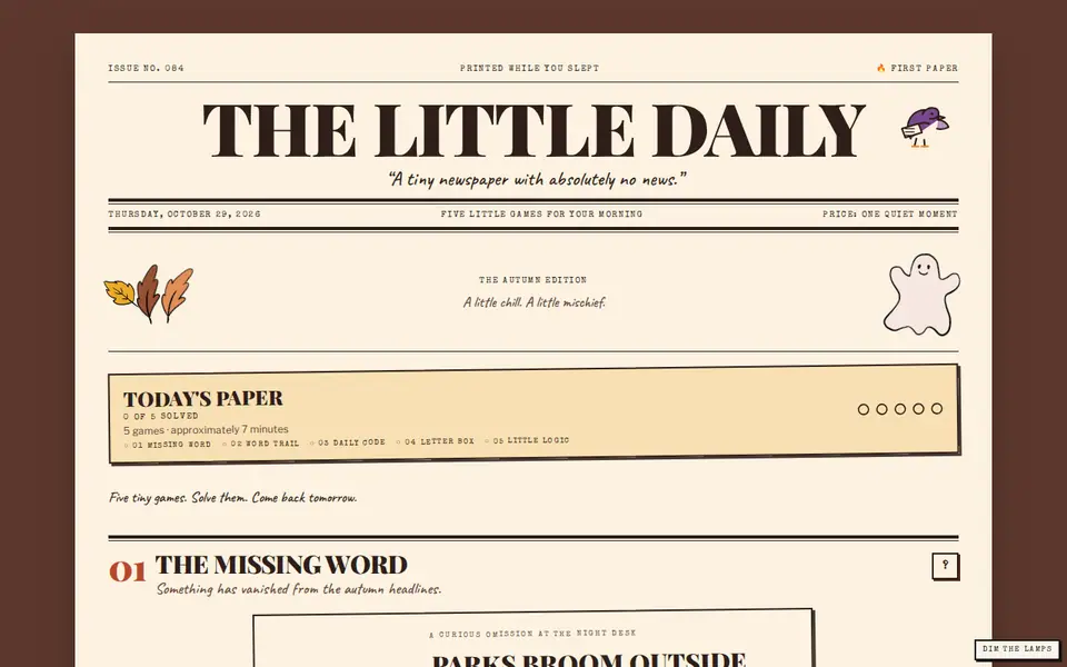Screenshot of The Little Daily