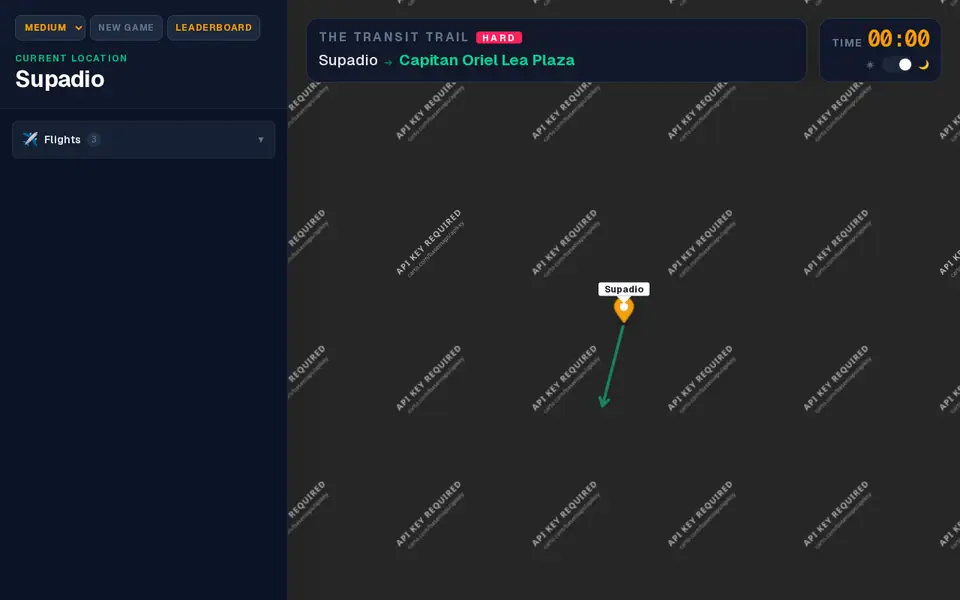 Screenshot of TheTransitTrail