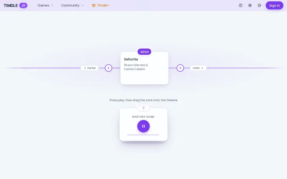 Screenshot of Timdle Music