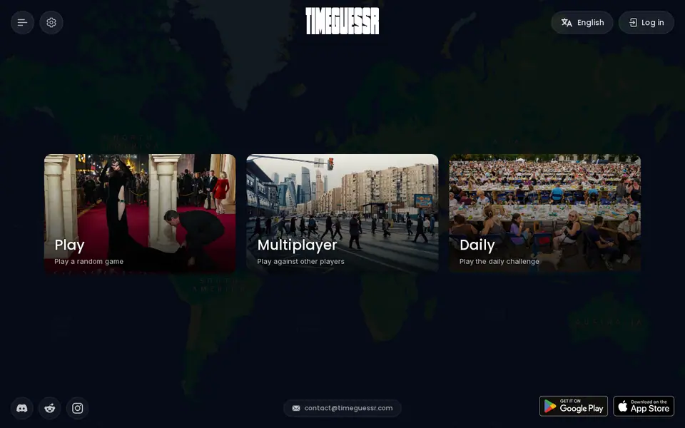 Screenshot of TimeGuessr