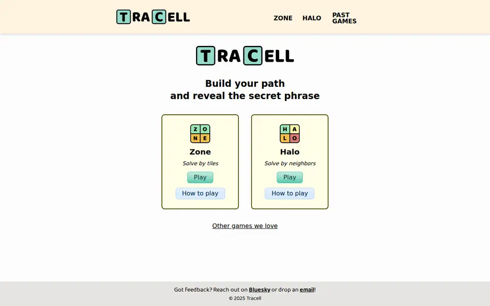 Screenshot of Tracell