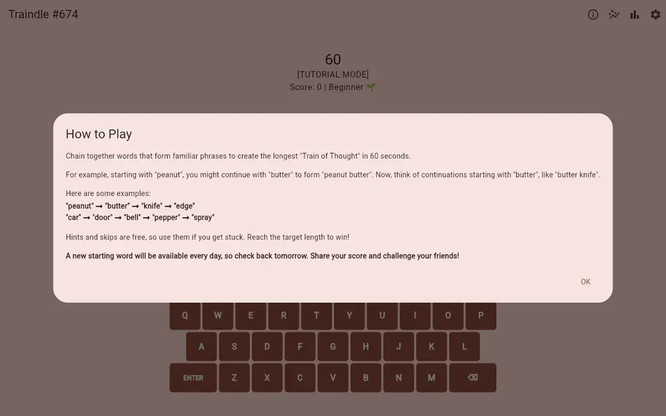 Screenshot of Traindle