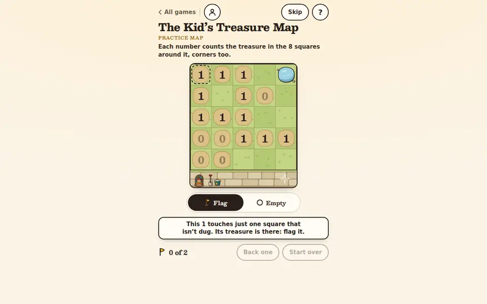 Screenshot of Treasure Map