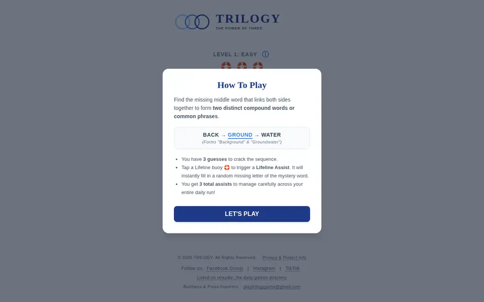 Screenshot of Trilogy