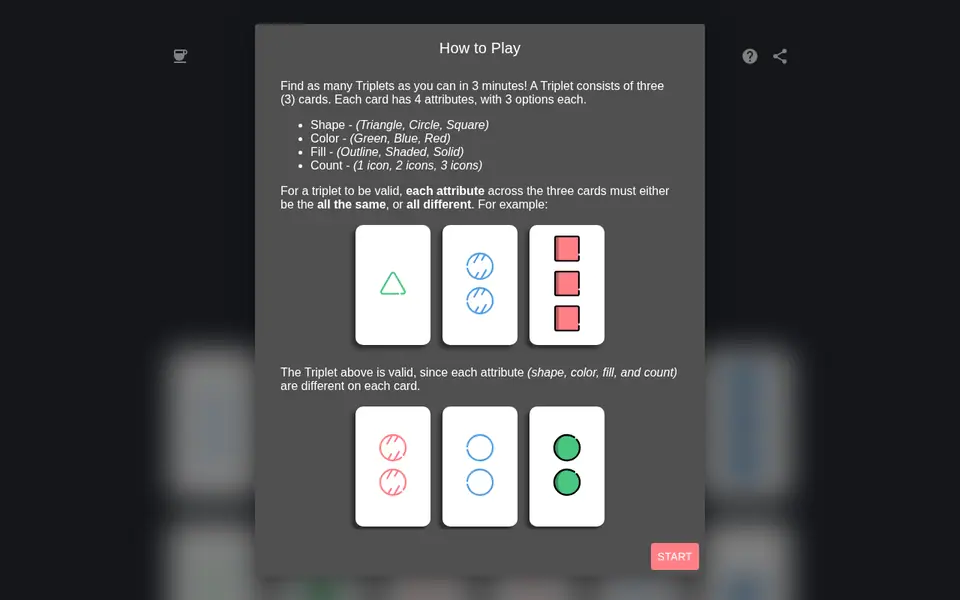 Screenshot of Triplets