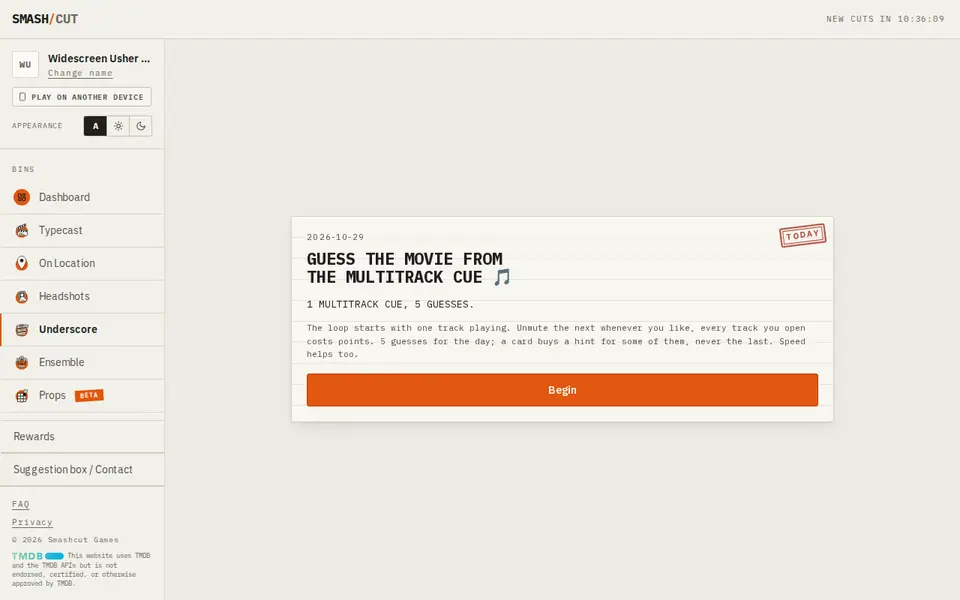 Screenshot of Underscore