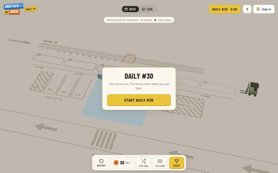 Screenshot of Unstack the Dock