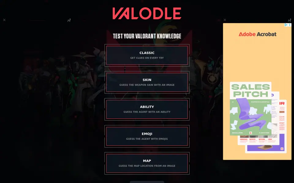 Screenshot of Valodle