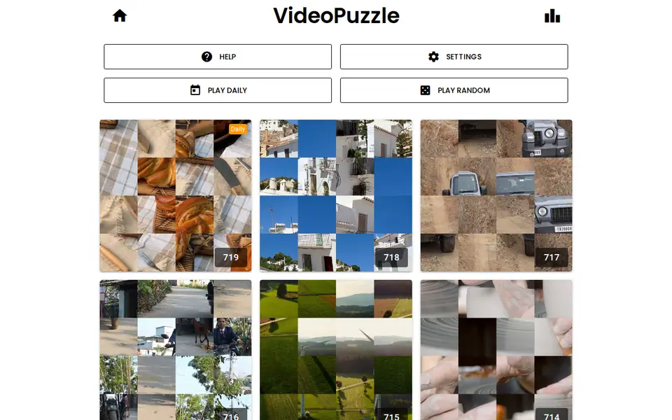 Screenshot of VideoPuzzle