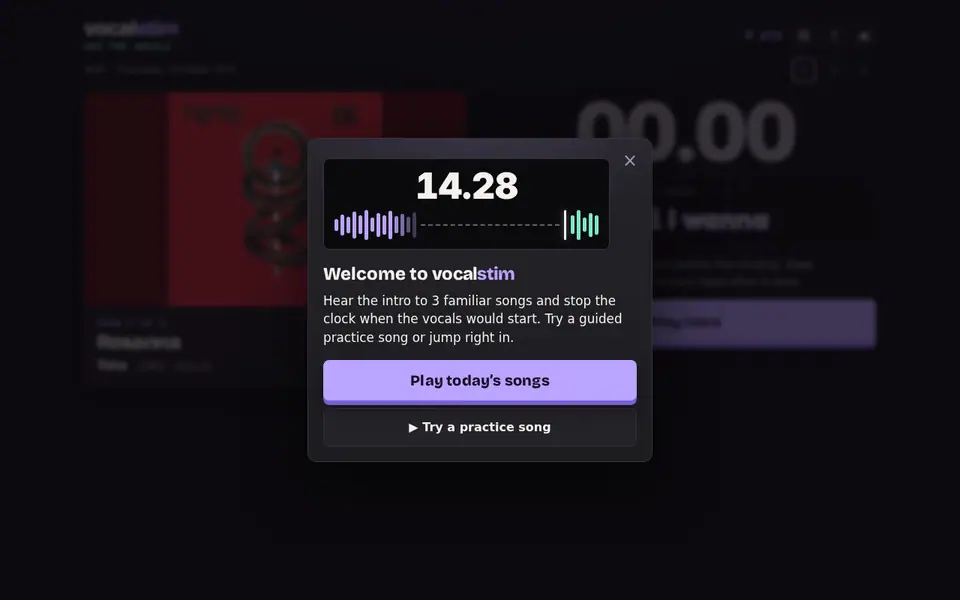 Screenshot of vocalstim