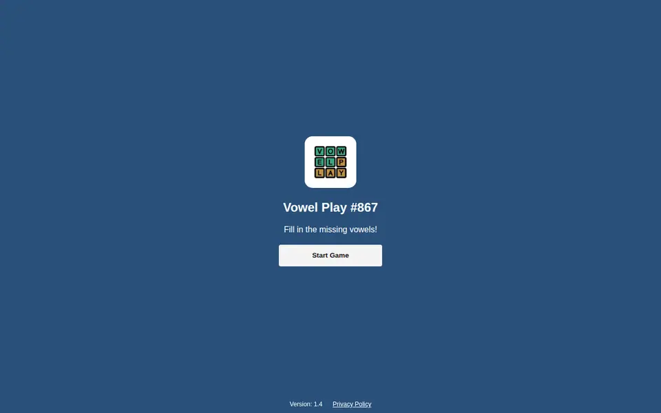 Screenshot of Vowel Play
