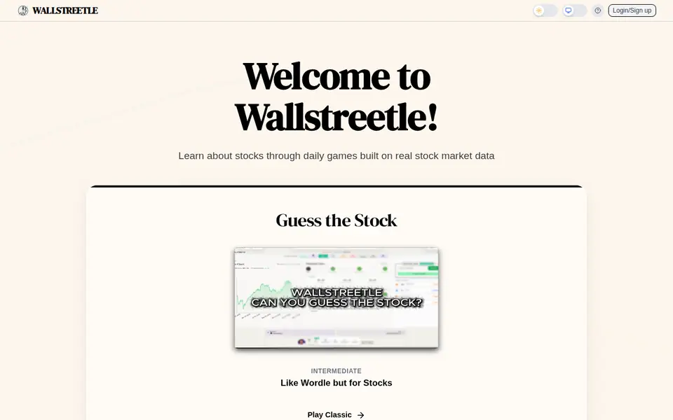 Screenshot of Wallstreetle