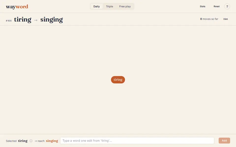 Screenshot of Wayword