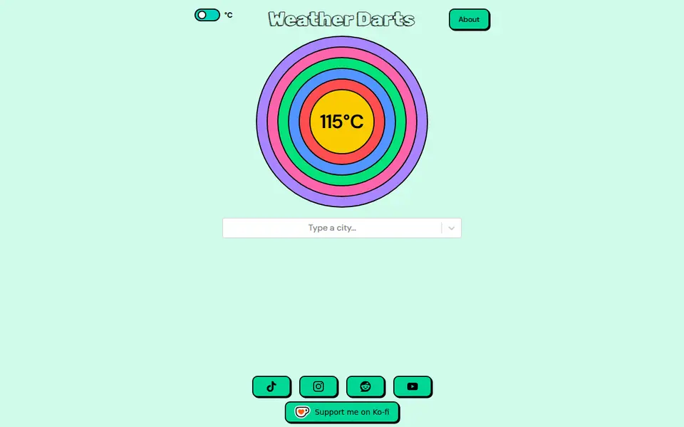 Screenshot of Weather Darts