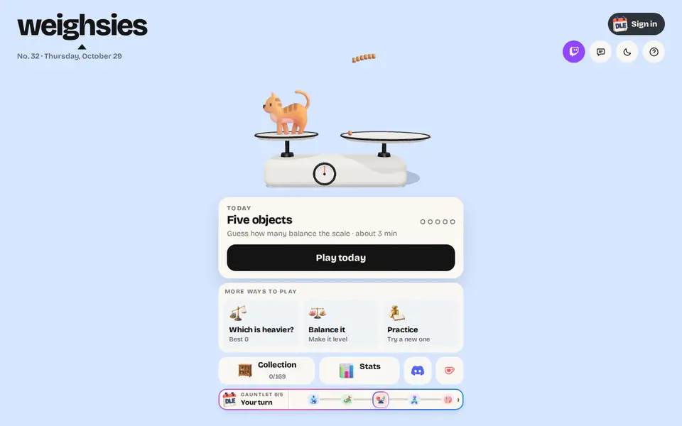 Screenshot of Weighsies