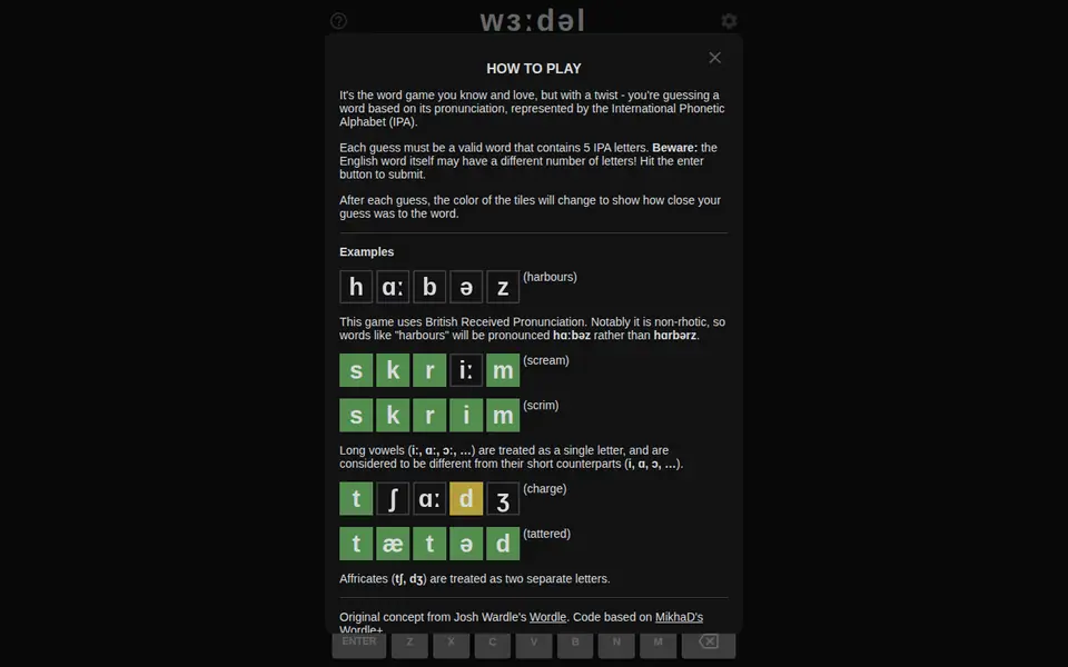 Screenshot of werdel