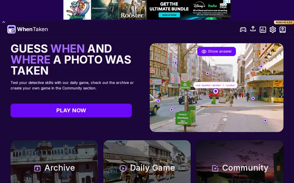 Screenshot of WhenTaken