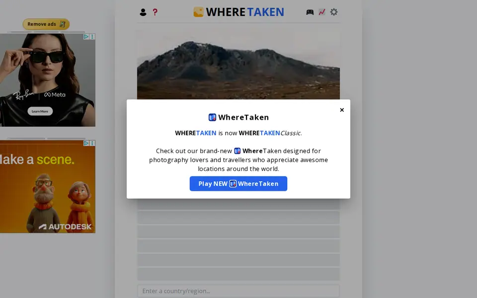 Screenshot of WhereTaken
