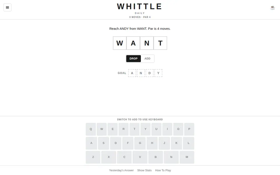 Screenshot of Whittle