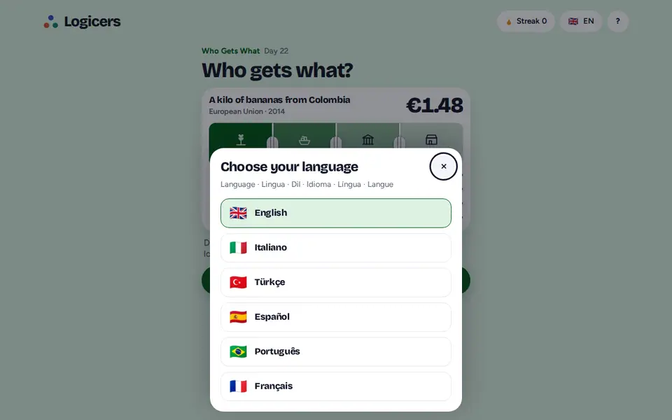 Screenshot of Who Gets What