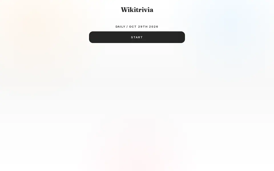 Screenshot of Wikitrivia