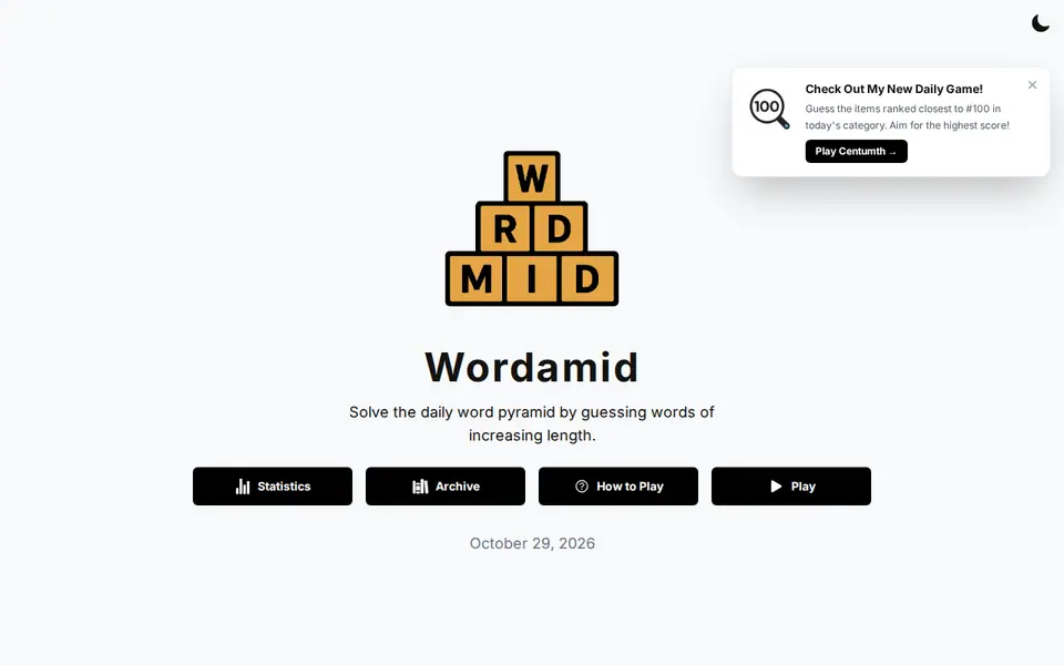 Screenshot of Wordamid
