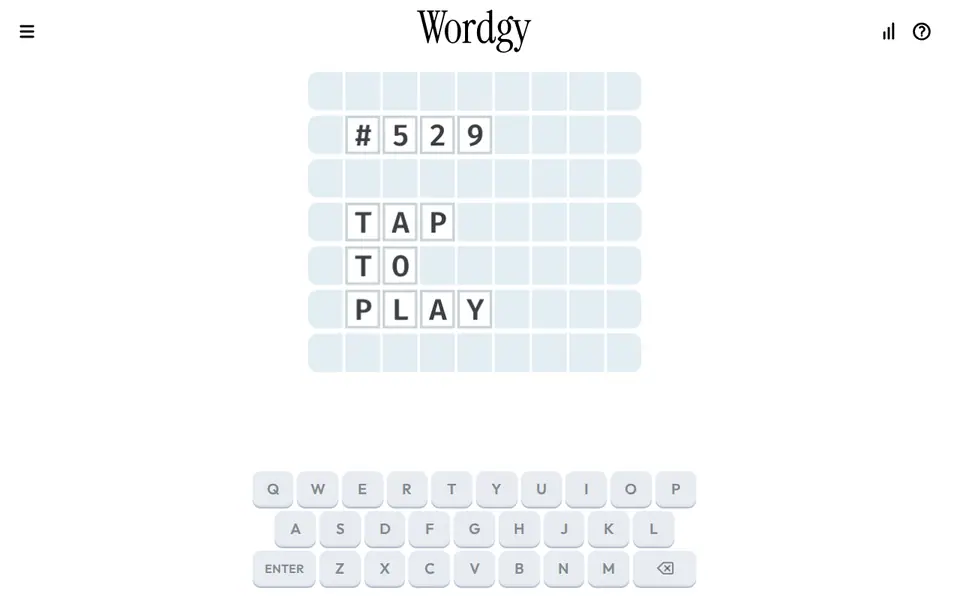 Screenshot of Wordgy