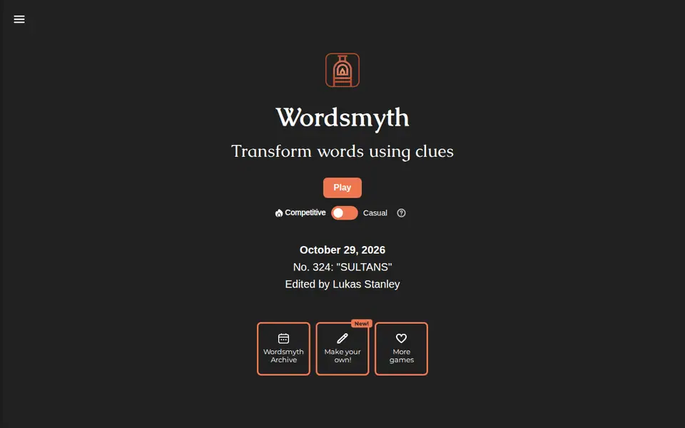 Screenshot of WordSmyth