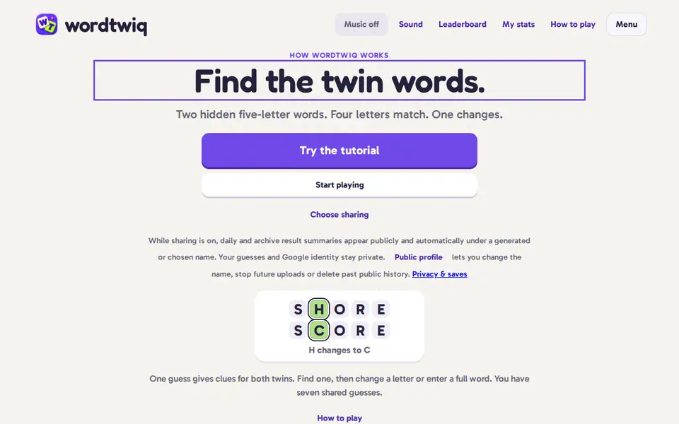 Screenshot of WordTwiq