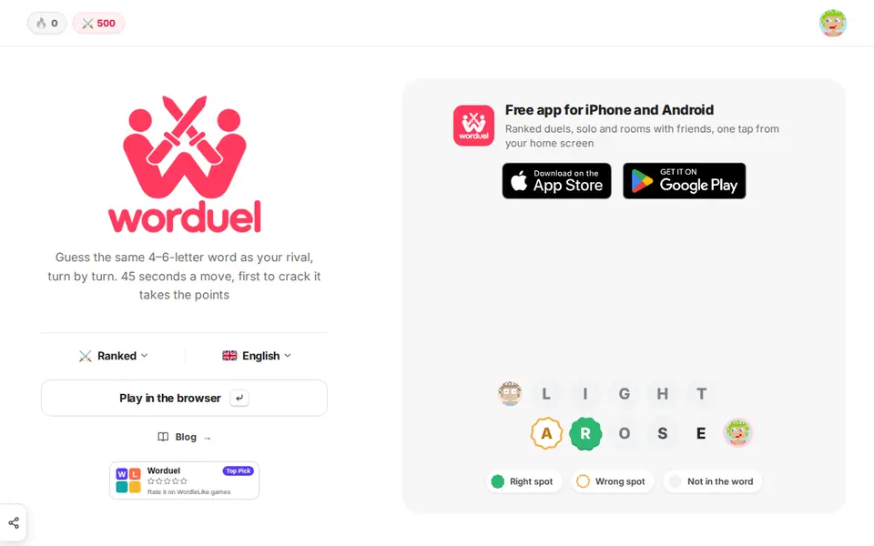Screenshot of Worduel