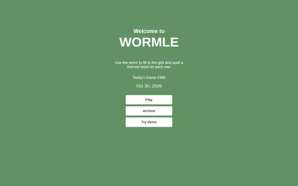 Screenshot of Wormle