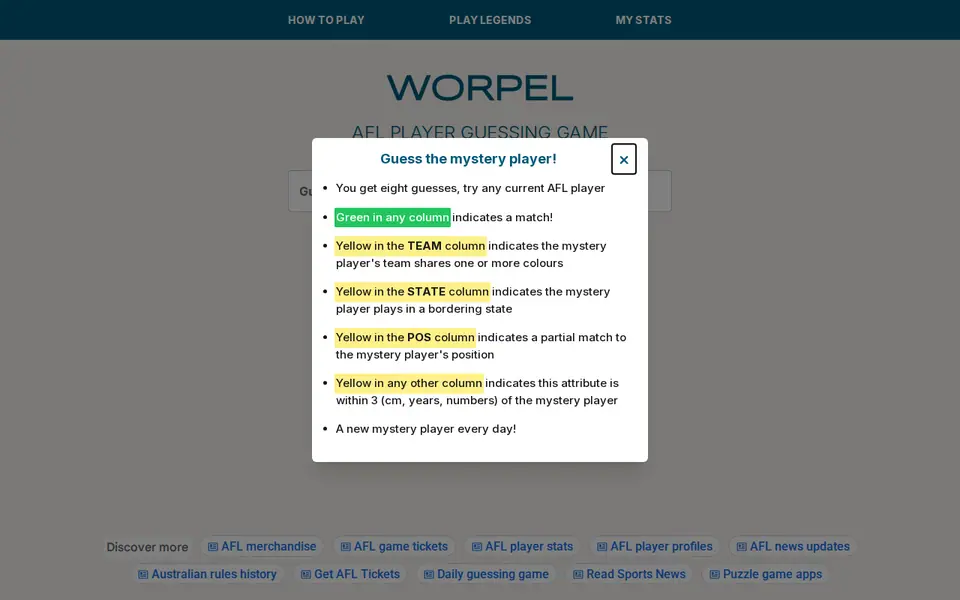 Screenshot of Worpel