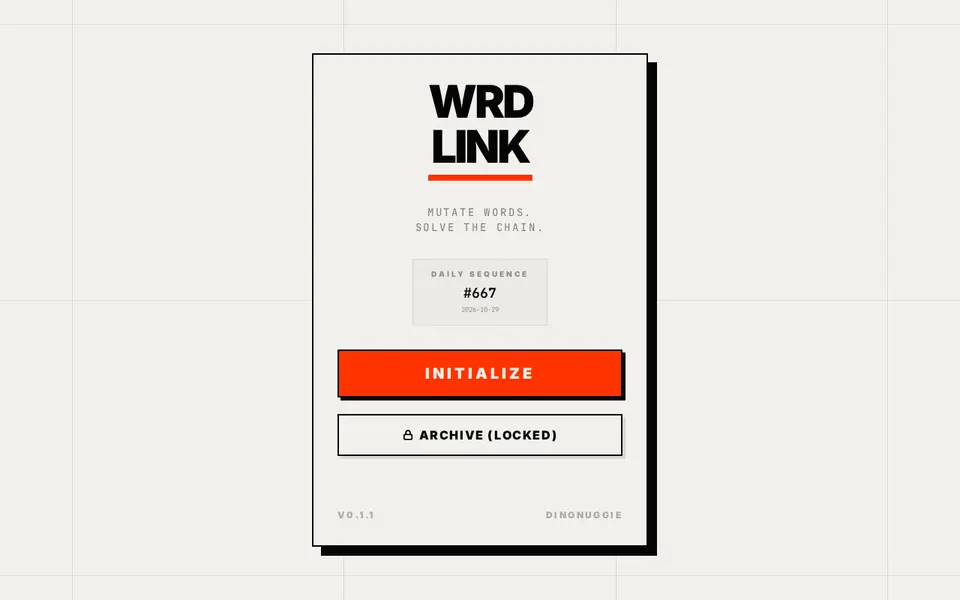 Screenshot of WRDLINK