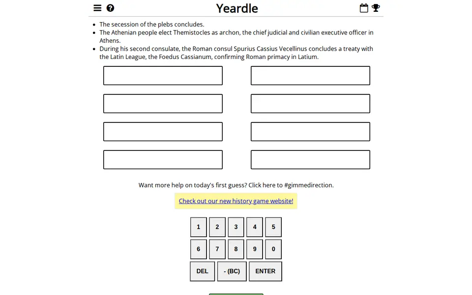 Screenshot of Yeardle
