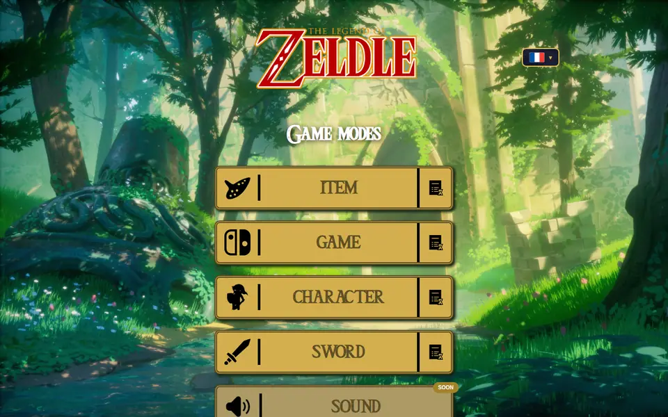 Screenshot of Zeldle